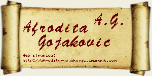 Afrodita Gojaković vizit kartica